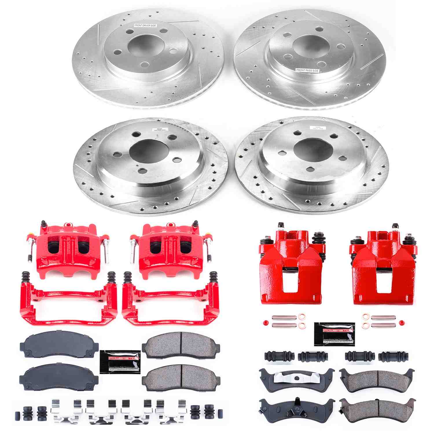 Power Stop 01-02 Ford Explorer Sport Front & Rear Z23 Evolution Sport Brake Kit w/Calipers
