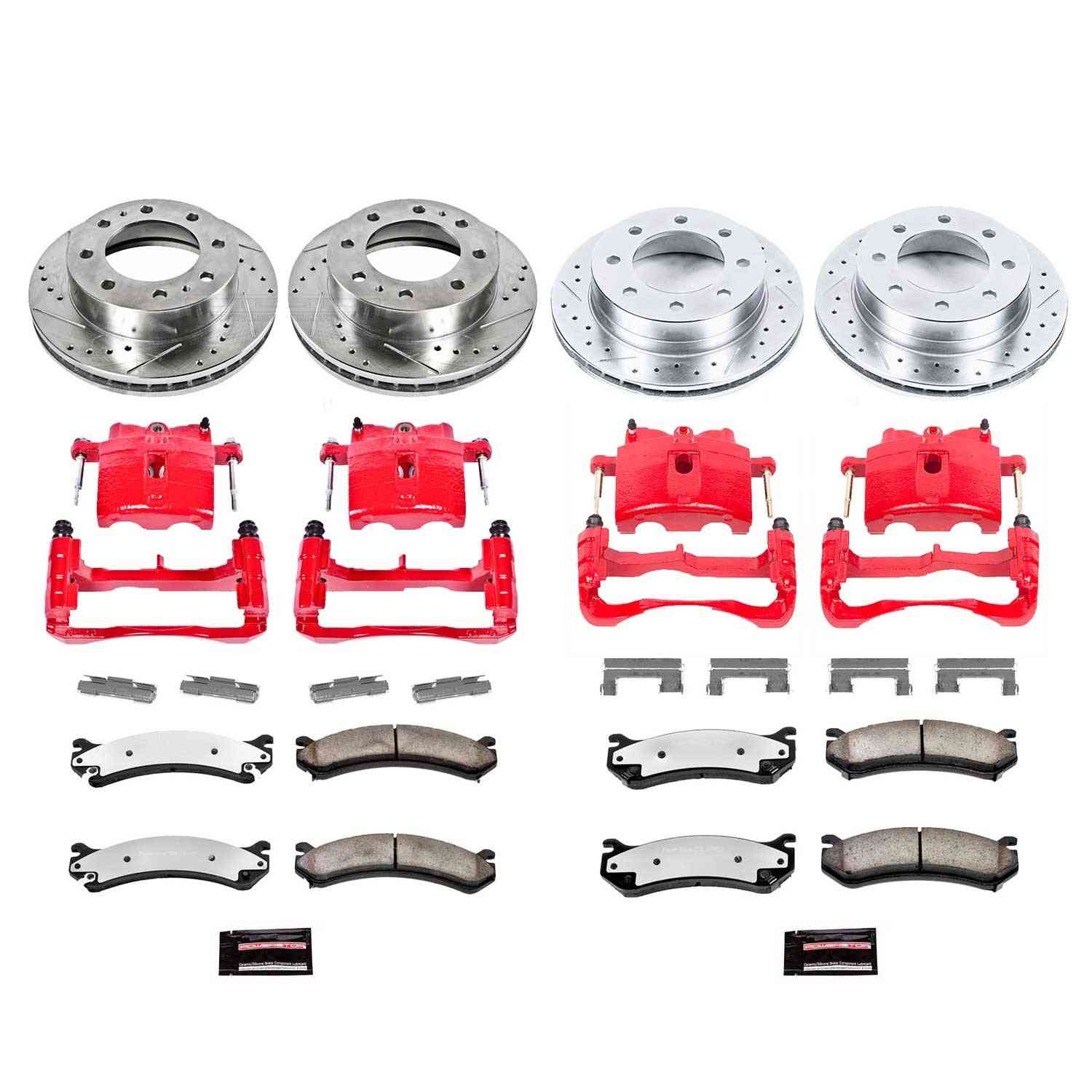 Power Stop 2004 GMC Sierra 2500 HD Front and Rear Z36 Truck & Tow Kit w/Cals