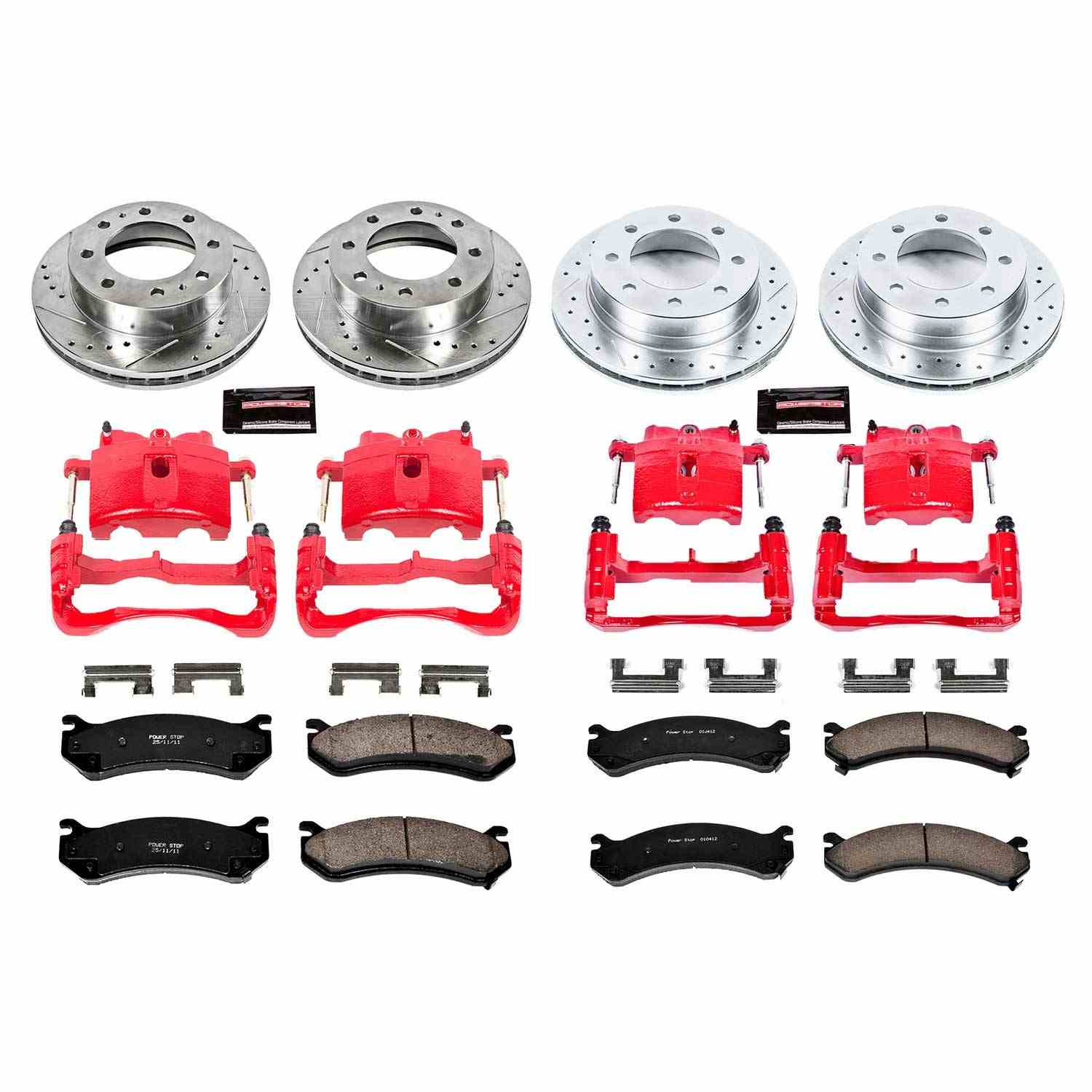 Power Stop 2004 Chevrolet Silverado 2500 HD Front & Rear Z23 Evolution Sport Brake Kit w/Calipers