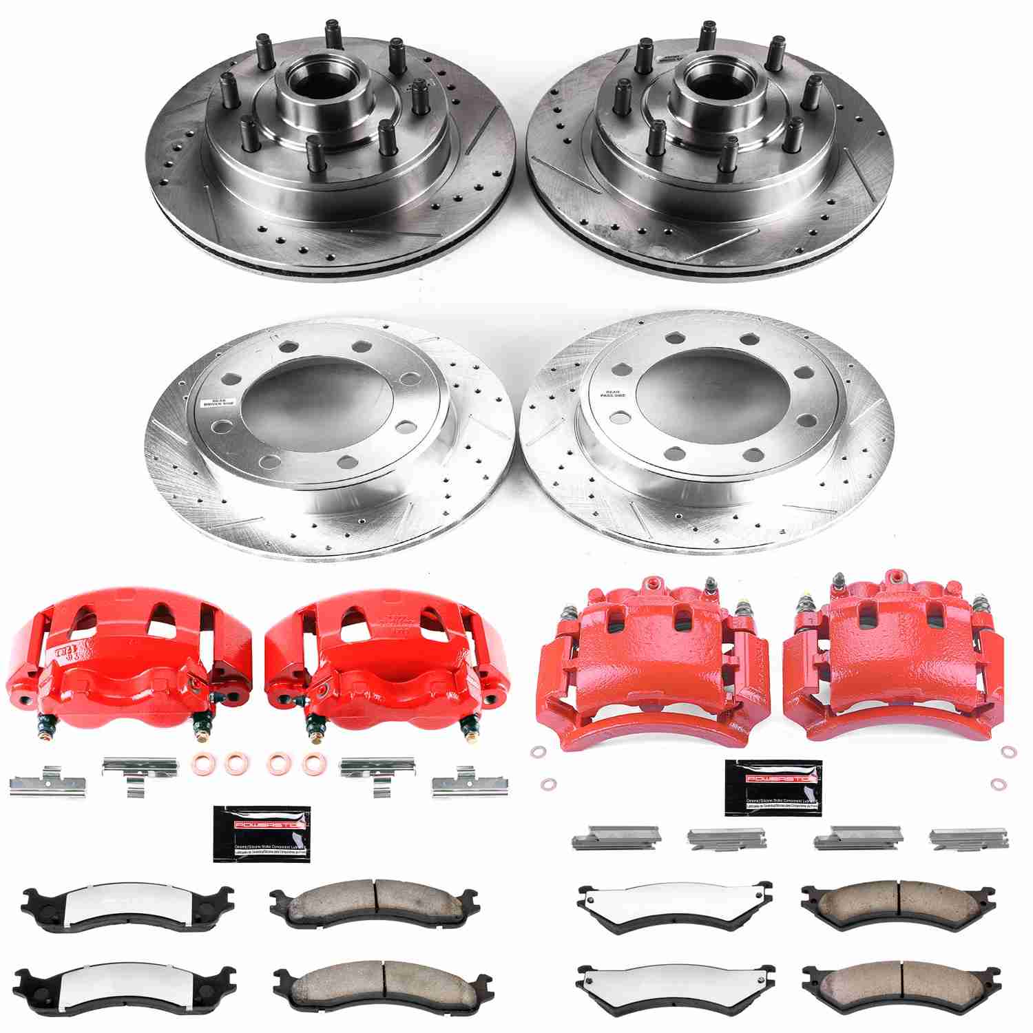 Power Stop 2007 Ford E-1500 Front & Rear Z36 Truck & Tow Kit w/Calipers