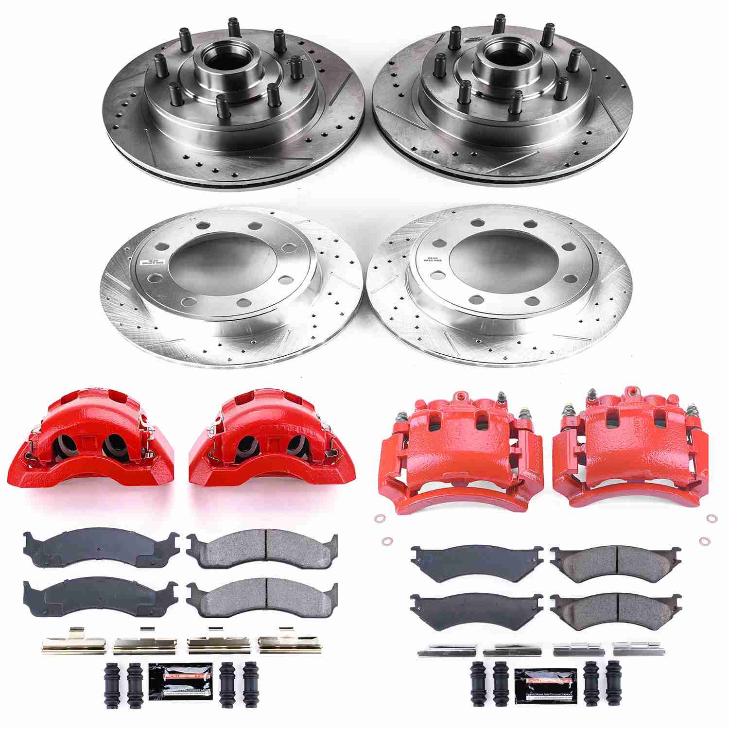Power Stop 99-02 Ford E-350 Econoline Club Wagon Front & Rear Z23 Evolution Kit w/Calipers