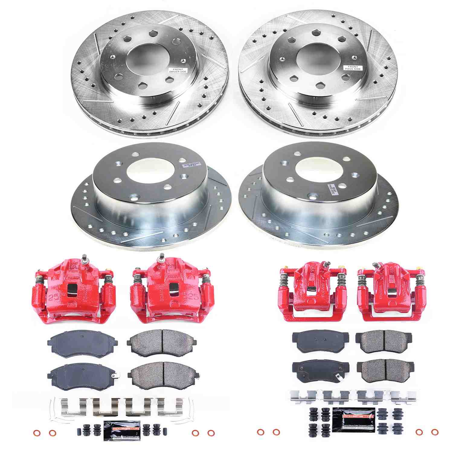 Power Stop 99-01 Hyundai Sonata Front and Rear Z23 Evolution Kit w/Calipers