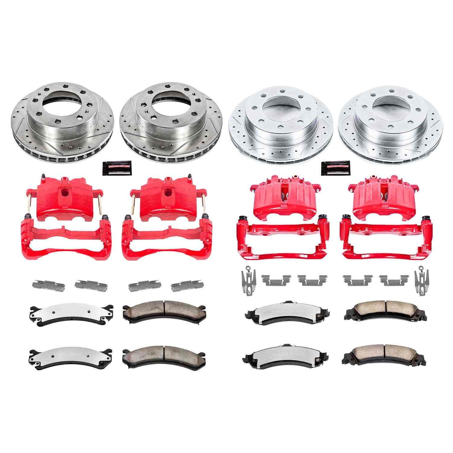 Power Stop 2005 GMC Sierra 1500 HD Front and Rear Z36 Truck & Tow Kit w/Cals
