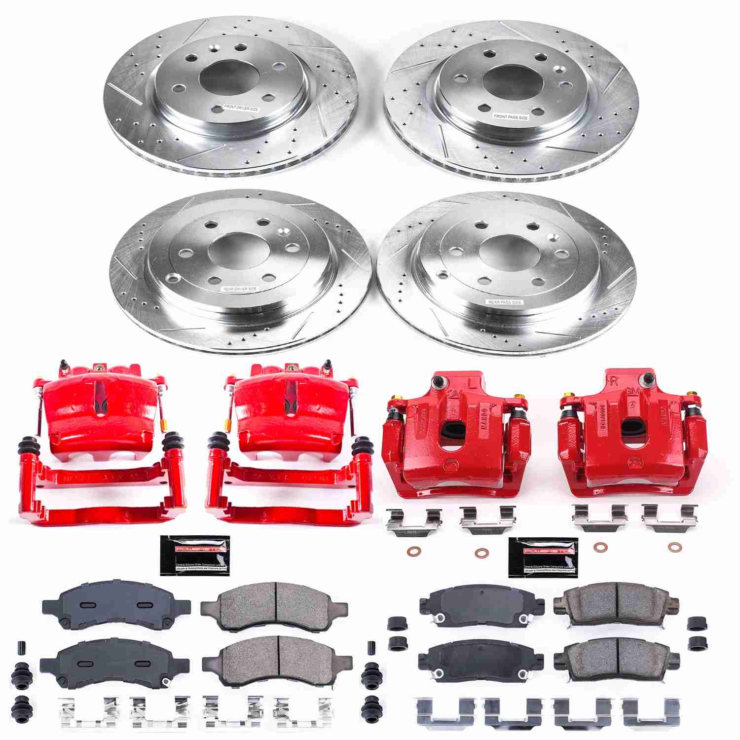 Power Stop 08-17 Buick Enclave Front & Rear Z23 Evolution Sport Brake Kit w/Calipers