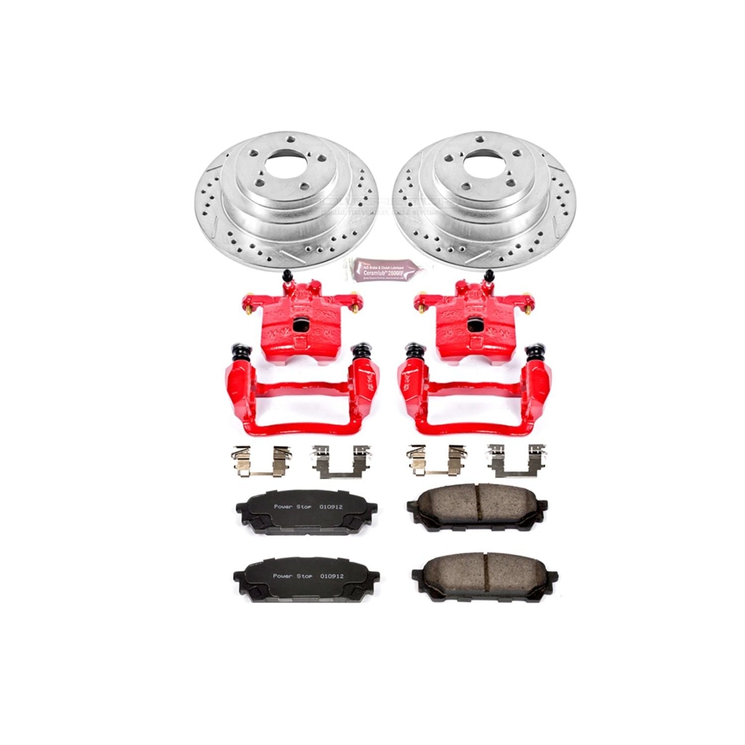 Power Stop 05-06 Saab 9-2X Rear Z23 Evolution Sport Brake Kit w/Calipers