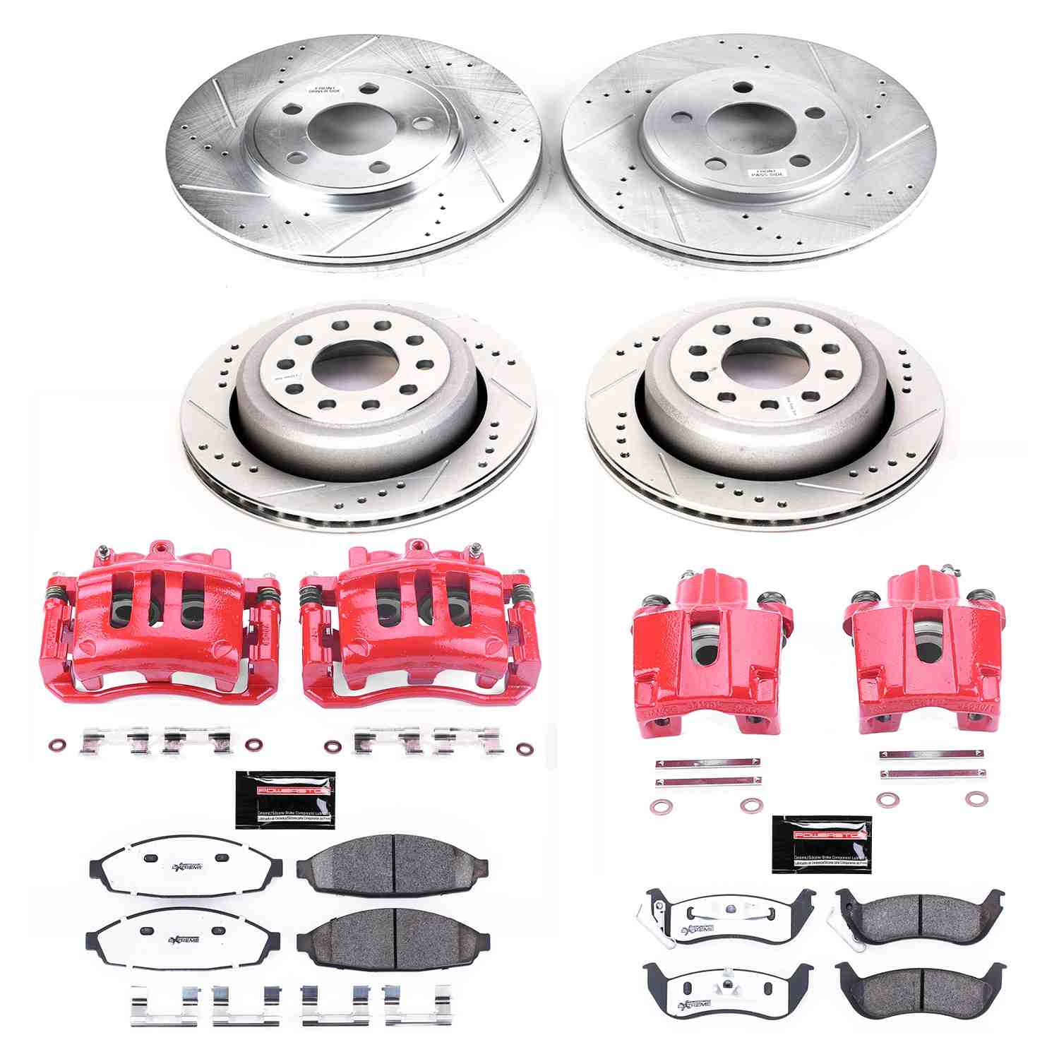 Power Stop 03-11 Lincoln Town Car Front and Rear Z26 Street Kit w/Cals