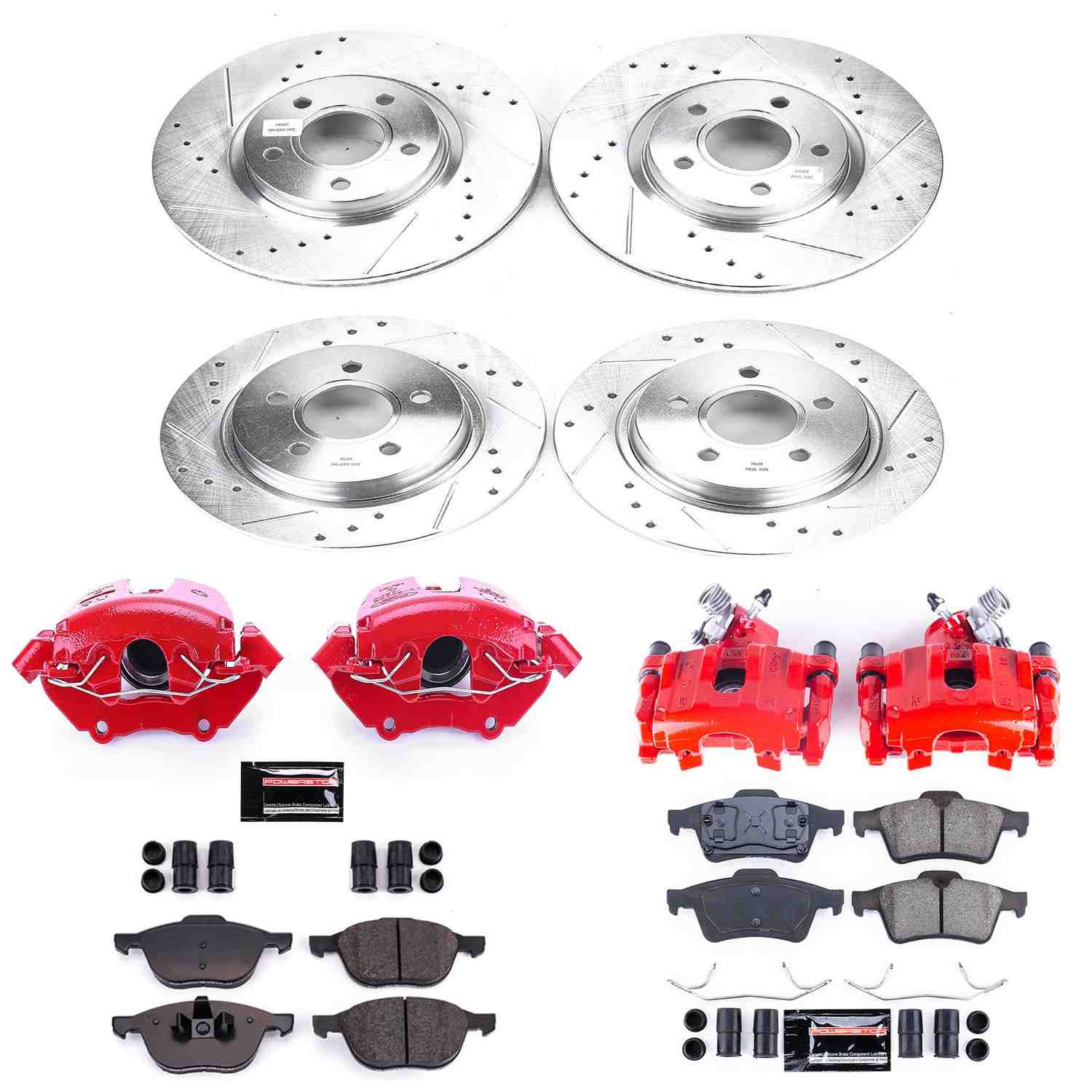 Power Stop 04-05 Volvo S40 Front & Rear Z23 Evolution Sport Brake Kit w/Calipers
