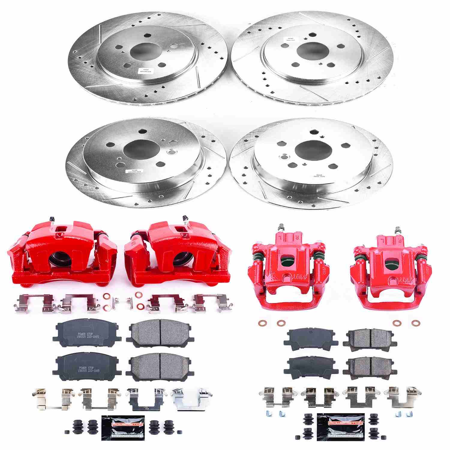 Power Stop 04-06 Lexus RX330 Front & Rear Z23 Evolution Sport Brake Kit w/Calipers