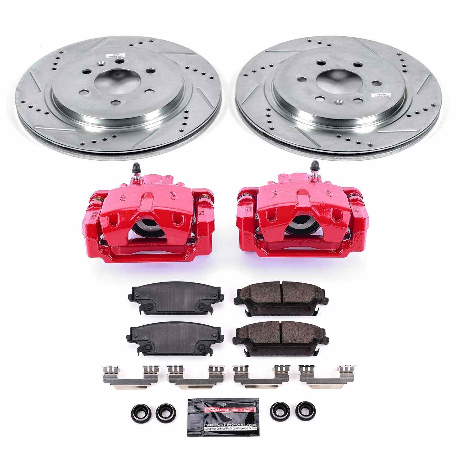 Power Stop 04-09 Cadillac SRX Rear Z23 Evolution Sport Brake Kit w/Calipers