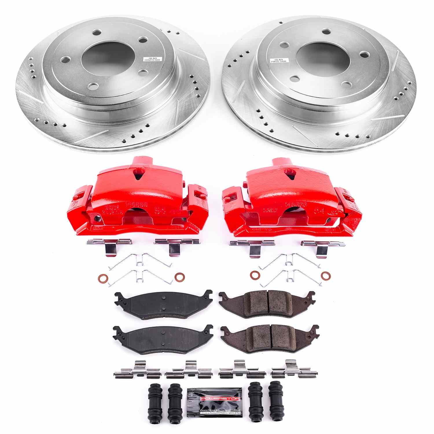 Power Stop 04-06 Ford E-150 Rear Z23 Evolution Sport Brake Kit w/Calipers