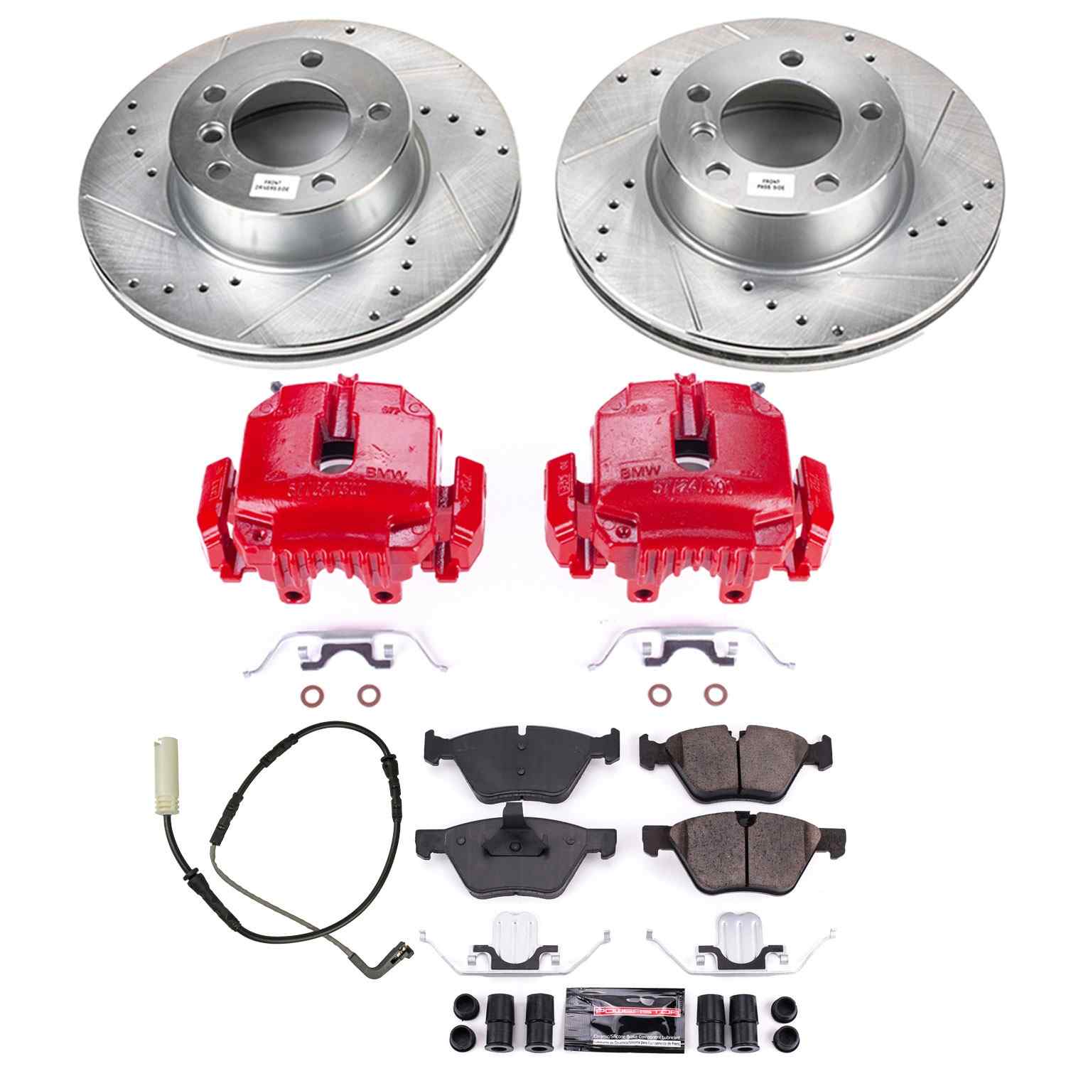 Power Stop 2007 BMW 328i Front Z23 Evolution Sport Brake Kit w/Calipers