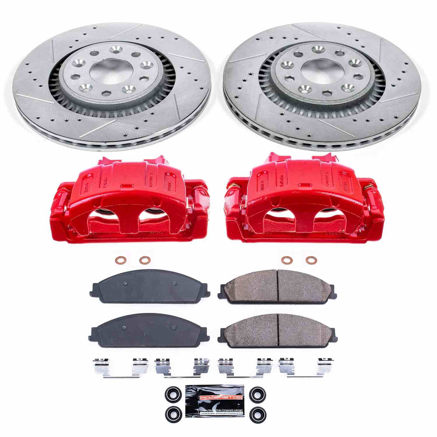 Power Stop 08-09 Ford Taurus X Front Z23 Evolution Sport Brake Kit w/Calipers