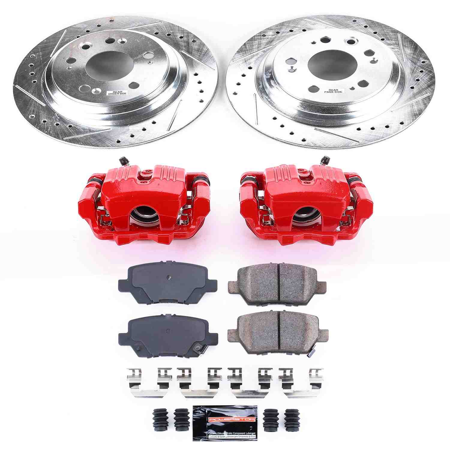Power Stop 05-12 Acura RL Rear Z23 Evolution Sport Brake Kit w/Calipers