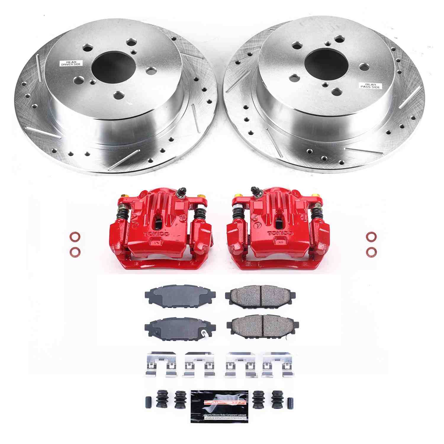 Power Stop 06-09 Subaru Legacy Rear Z23 Evolution Sport Brake Kit w/Calipers