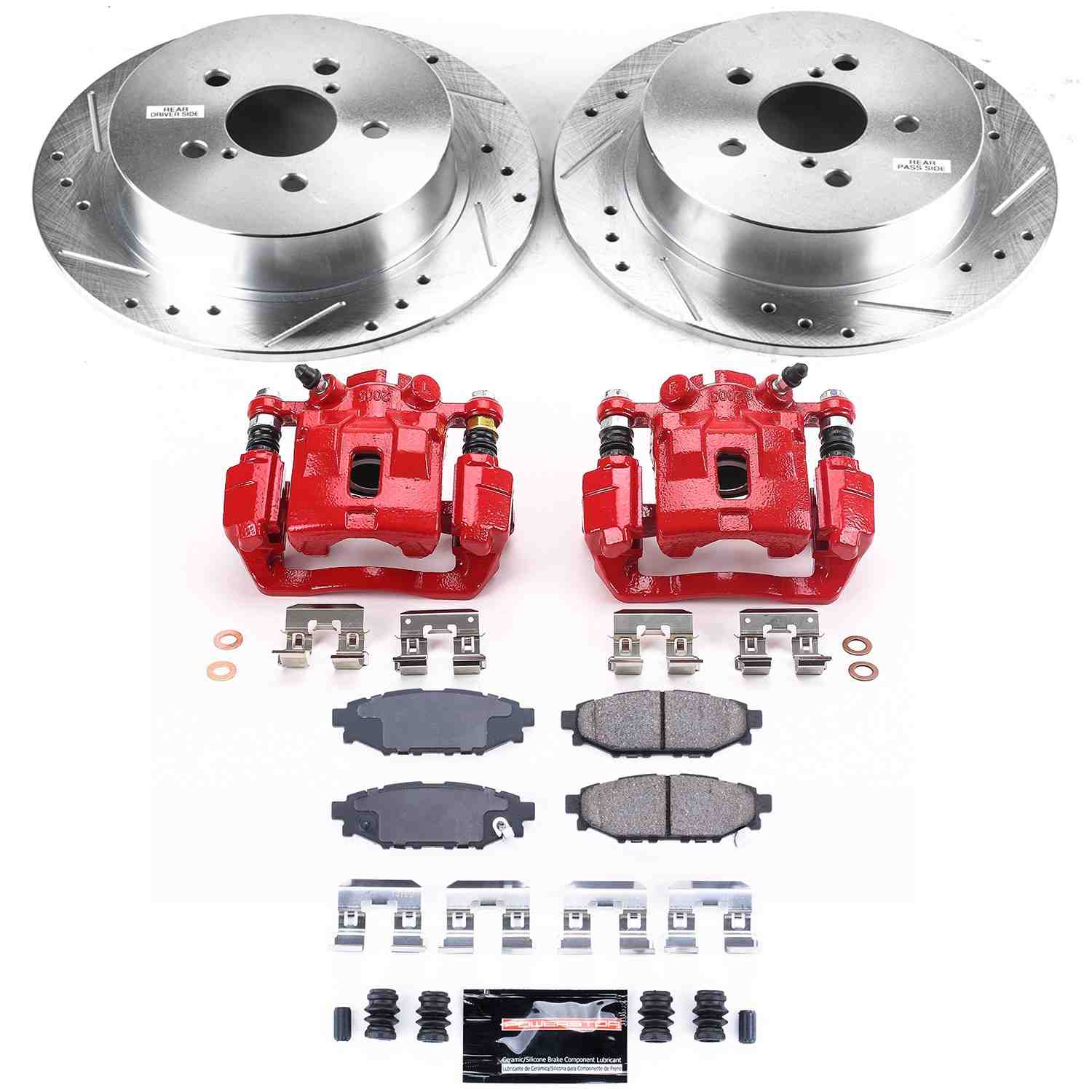 Power Stop 2005 Subaru Legacy Rear Z23 Evolution Sport Brake Kit w/Calipers
