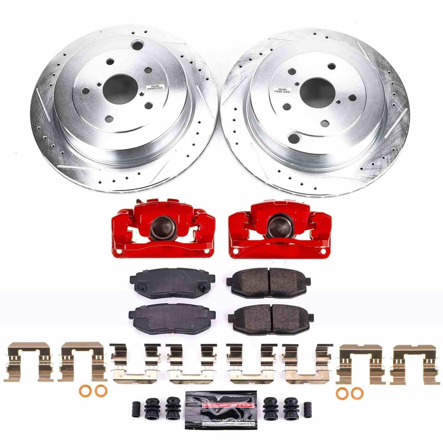 Power Stop 08-14 Subaru Tribeca Rear Z23 Evolution Kit w/Calipers
