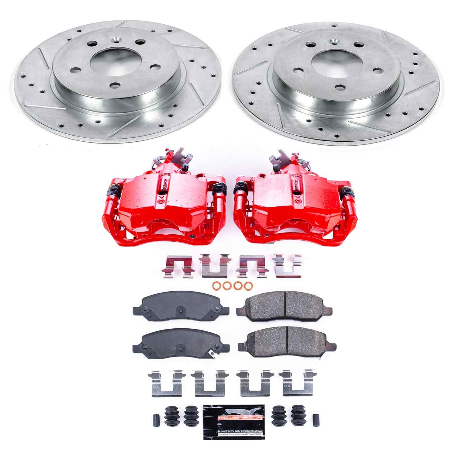 Power Stop 06-11 Buick Lucerne Rear Z23 Evolution Sport Brake Kit w/Calipers
