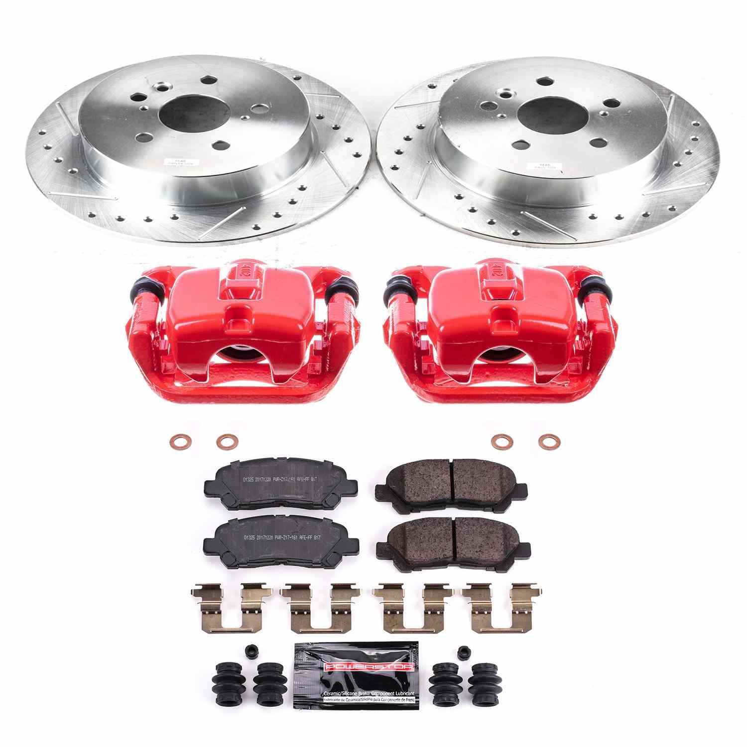 Power Stop 08-09 Toyota Highlander Rear Z23 Evolution Sport Brake Kit w/Calipers