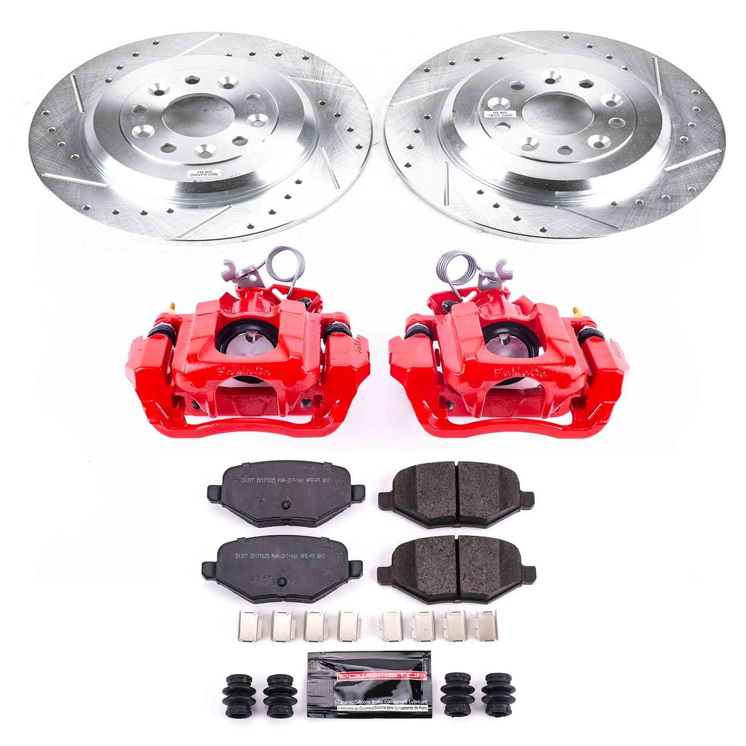 Power Stop 11-15 Ford Edge Rear Z23 Evolution Sport Brake Kit w/Calipers