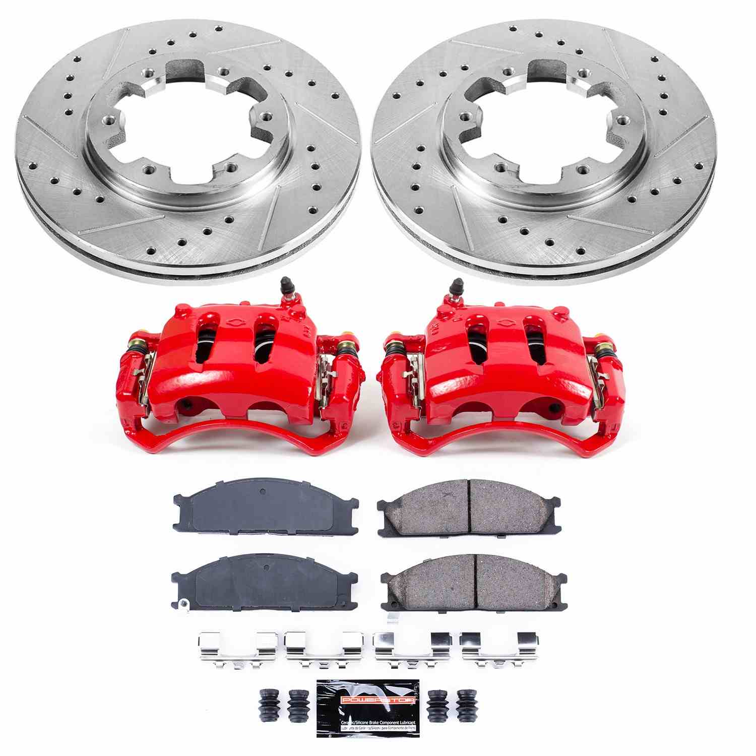 Power Stop 93-94 Nissan D21 Front Z23 Evolution Sport Brake Kit w/Calipers
