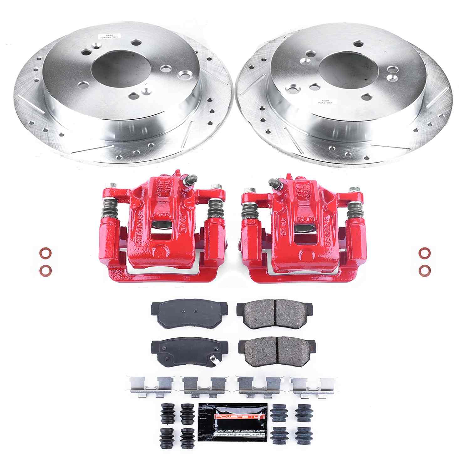 Power Stop 01-06 Hyundai Santa Fe Rear Z23 Evolution Sport Brake Kit w/Calipers