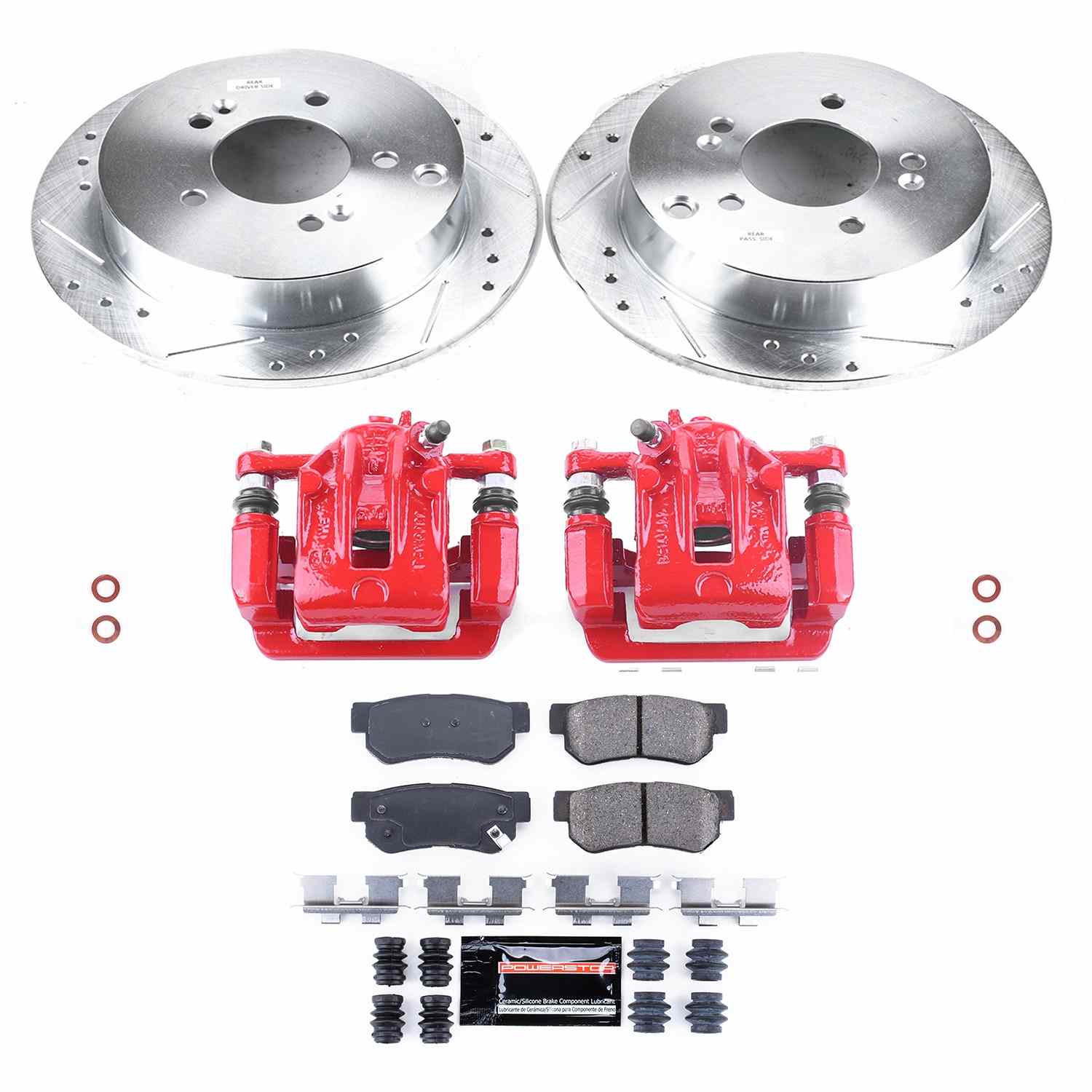 Power Stop 05-09 Hyundai Tucson Rear Z23 Evolution Sport Brake Kit w/Calipers