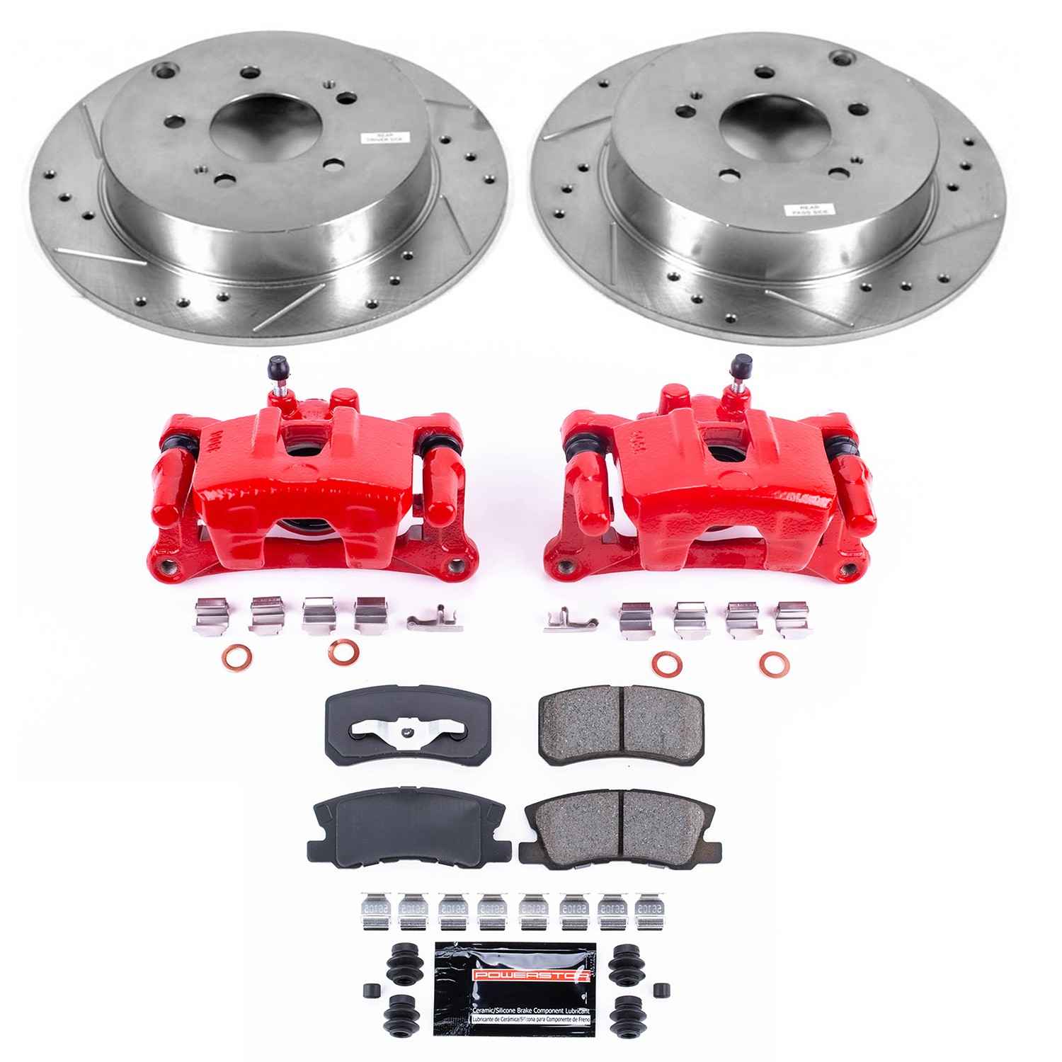Power Stop 04-08 Mitsubishi Endeavor Rear Z23 Evolution Sport Brake Kit w/Calipers
