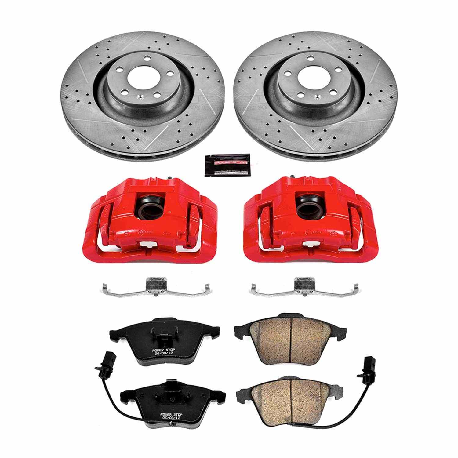 Power Stop 05-11 Audi A6 Quattro Front Z23 Evolution Sport Brake Kit w/Calipers