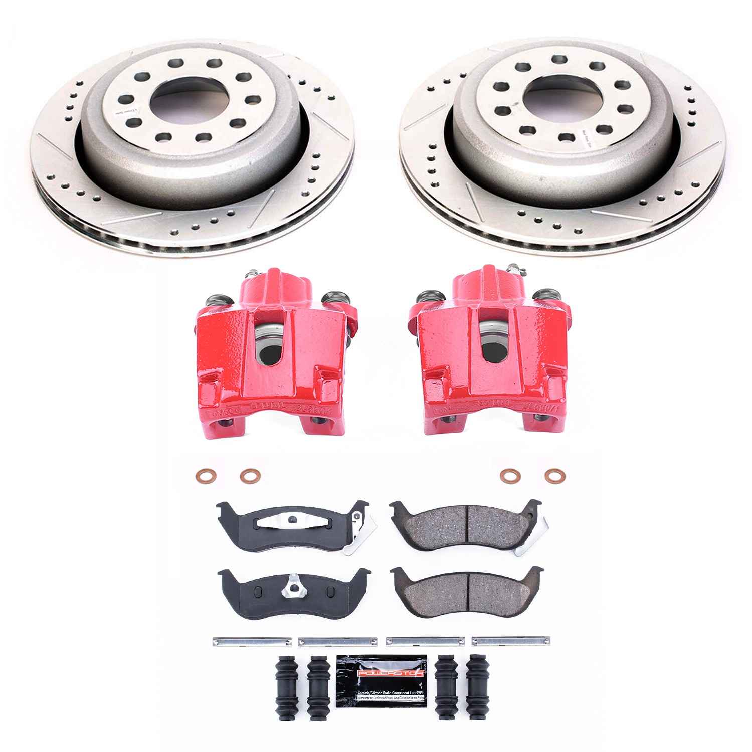 Power Stop 03-11 Lincoln Town Car Rear Z23 Evolution Sport Brake Kit w/Calipers