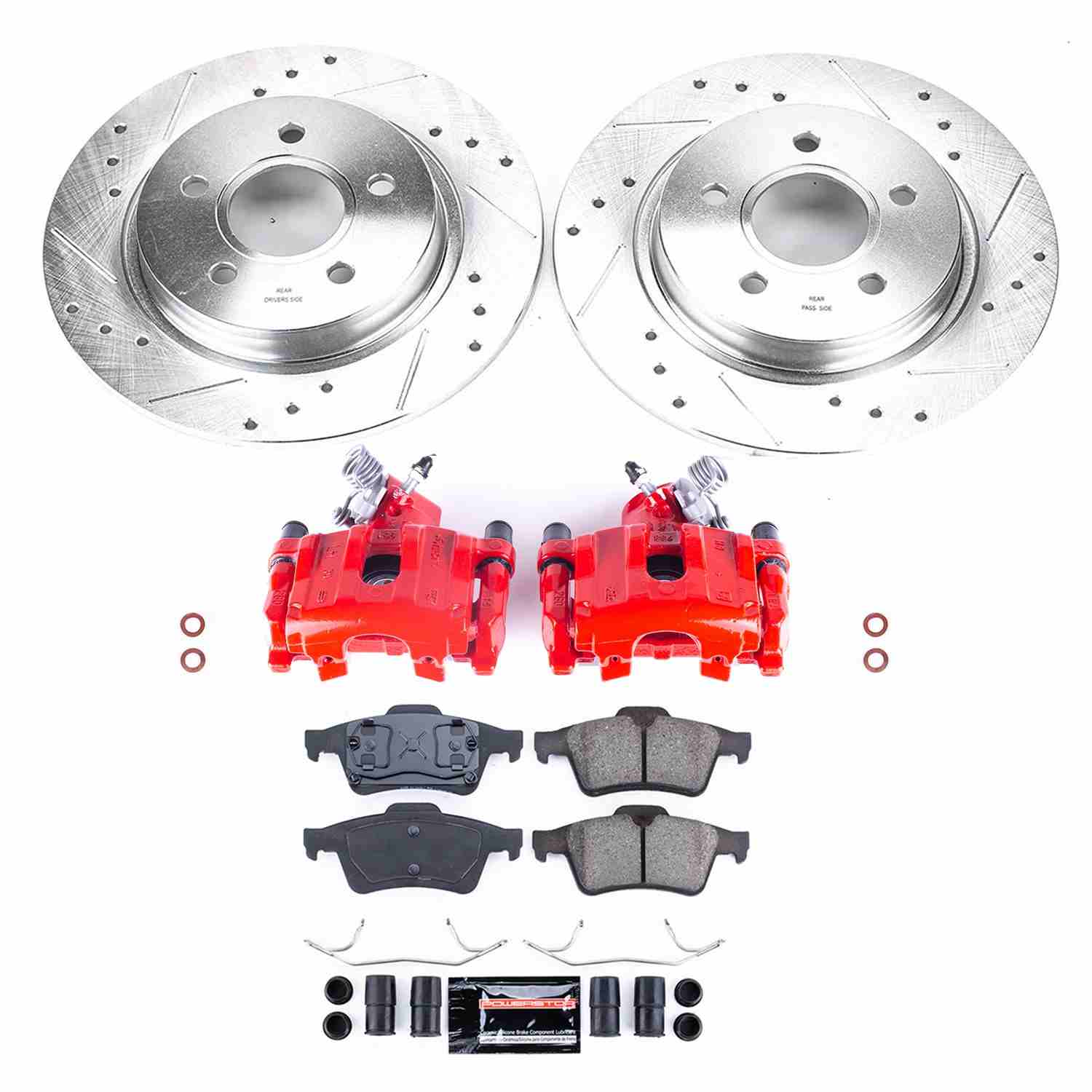 Power Stop 04-05 Volvo S40 Rear Z23 Evolution Sport Brake Kit w/Calipers