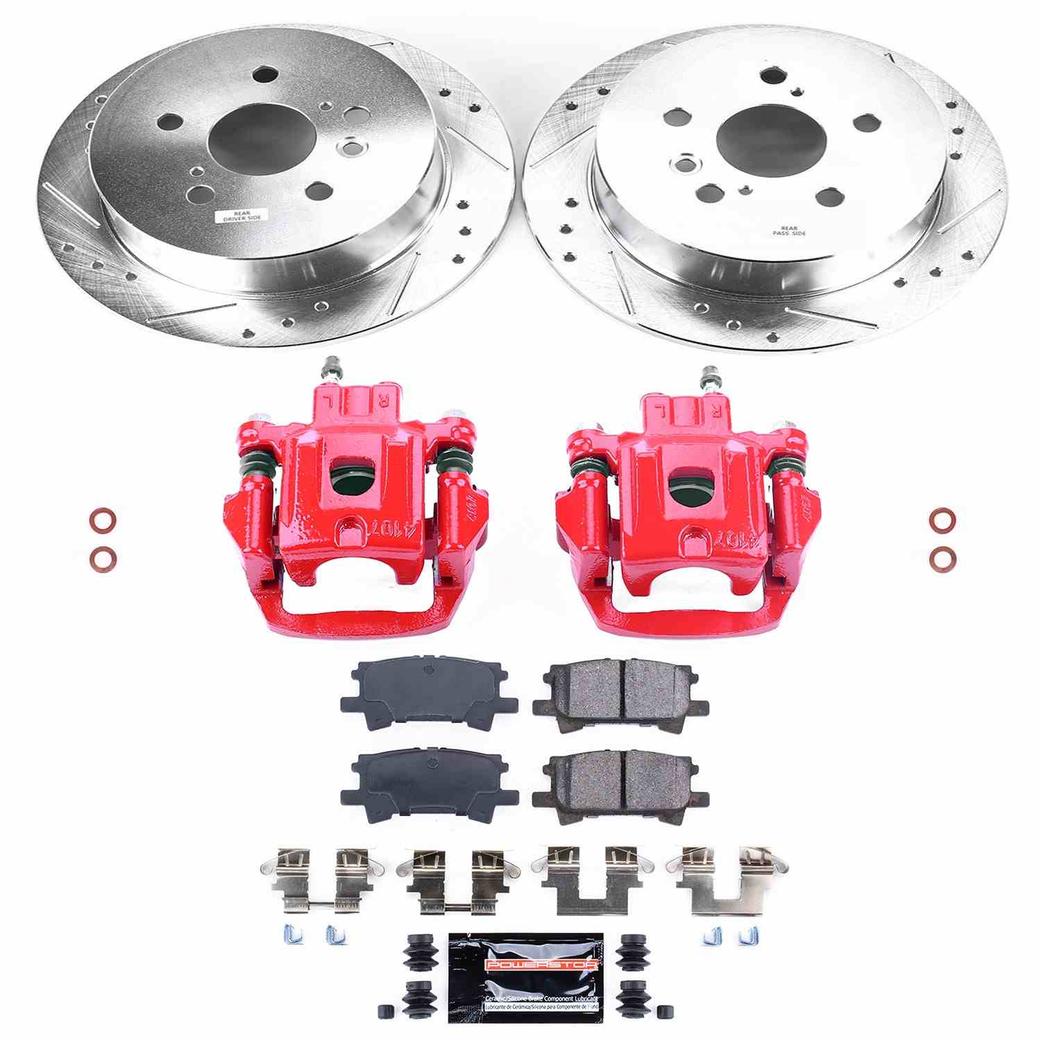 Power Stop 04-06 Lexus RX330 Rear Z23 Evolution Sport Brake Kit w/Calipers