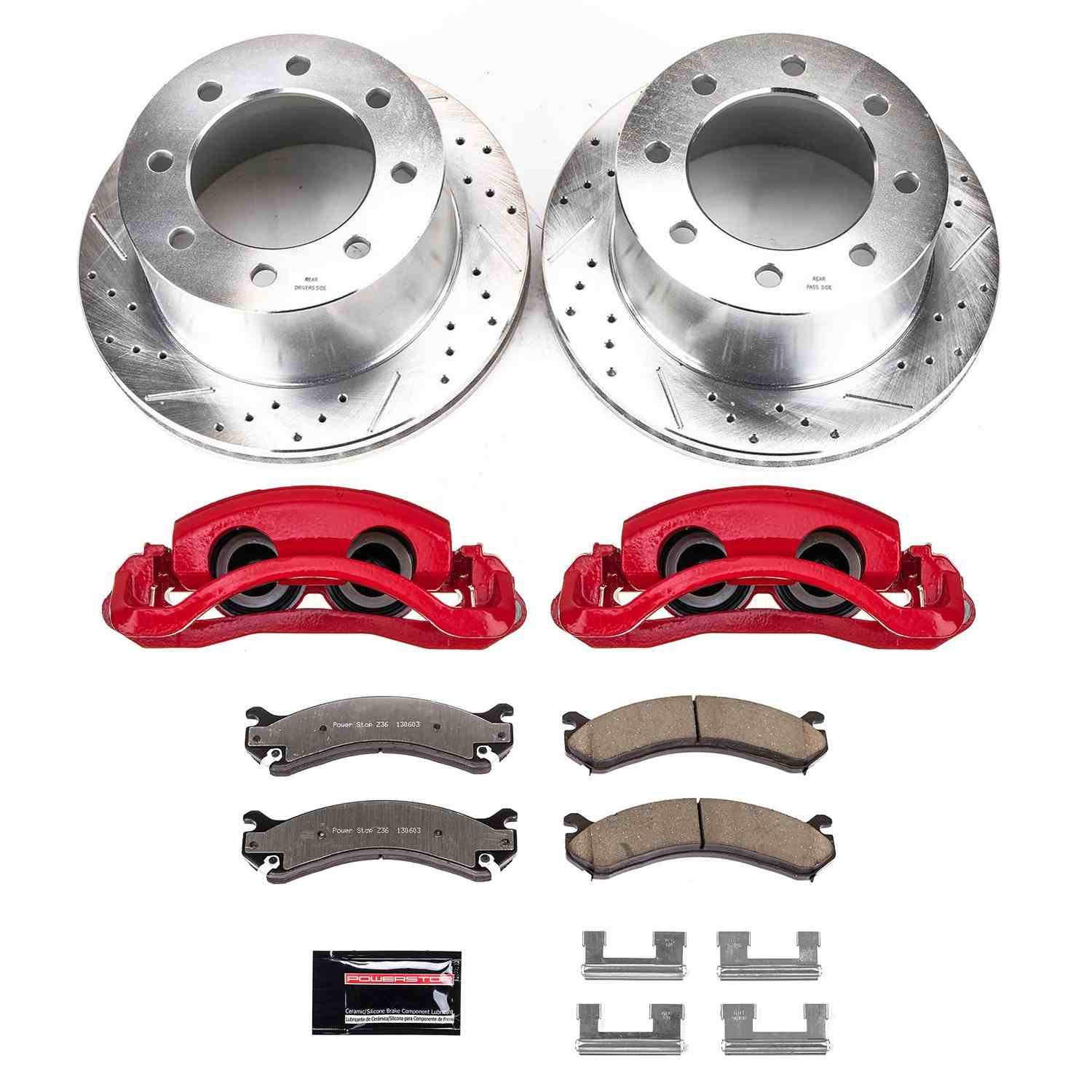Power Stop 07-10 GMC Sierra 3500 HD Rear Z36 Truck&Tow Kit w/Cals