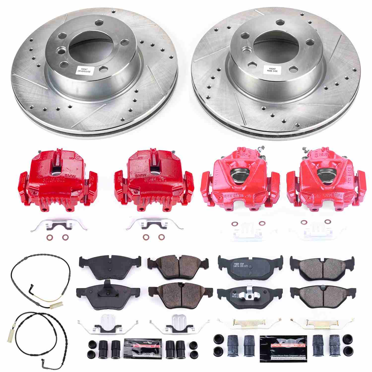 Power Stop 2006 BMW 325xi Front & Rear Z23 Evolution Sport Brake Kit w/Calipers