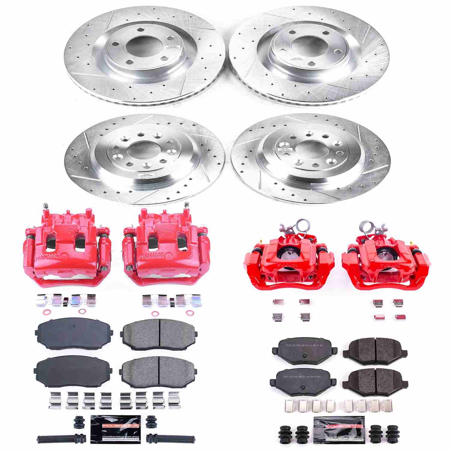 Power Stop 11-15 Ford Edge Front & Rear Z23 Evolution Sport Brake Kit w/Calipers