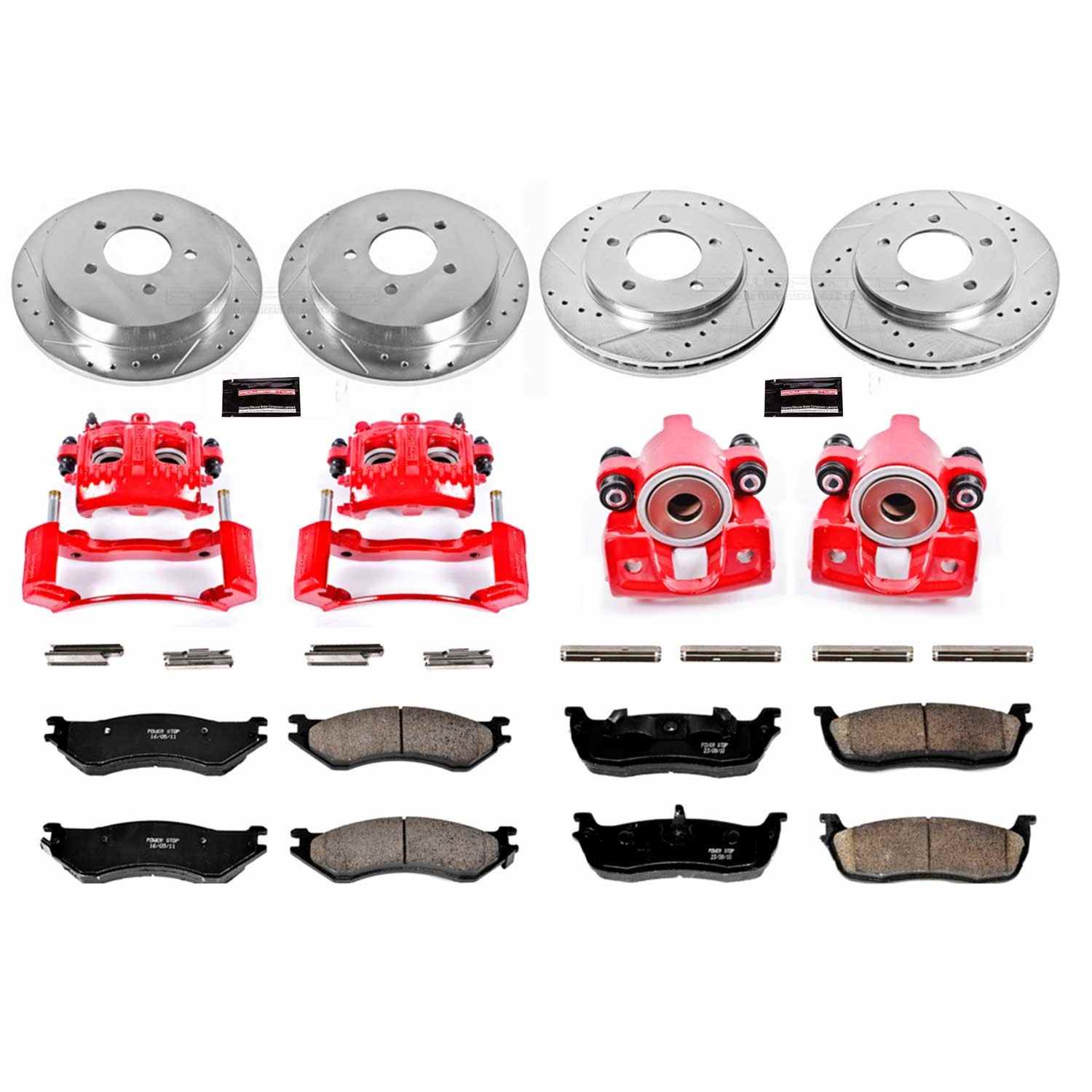 Power Stop 00-02 Ford Expedition Front & Rear Z23 Evolution Sport Brake Kit w/Calipers
