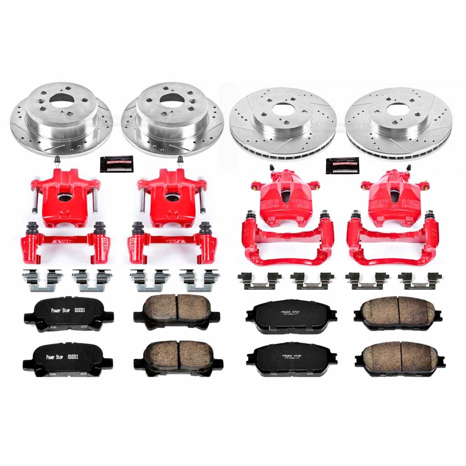 Power Stop 05-07 Toyota Avalon Front & Rear Z23 Evolution Sport Brake Kit w/Calipers