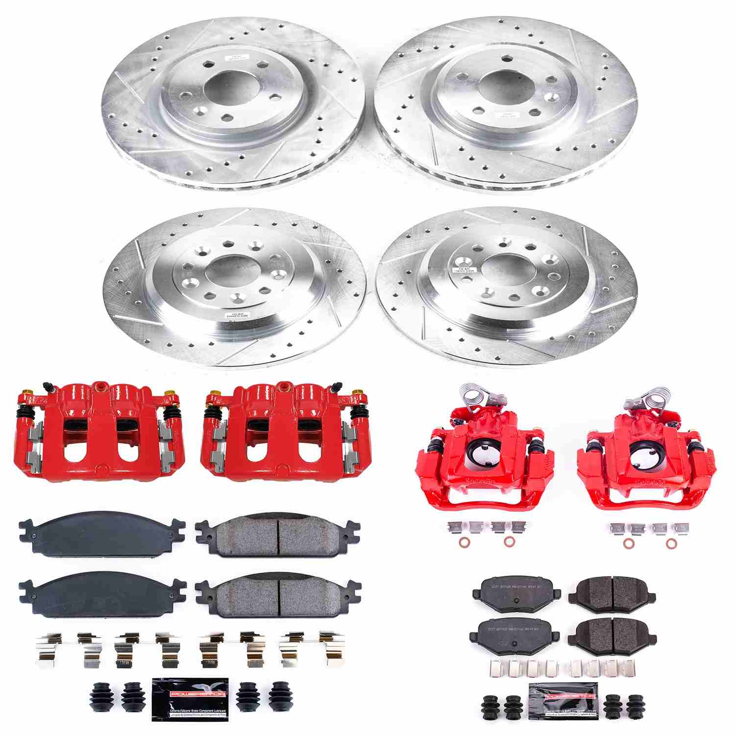 Power Stop 2009 Ford Flex Front & Rear Z23 Evolution Sport Brake Kit w/Calipers