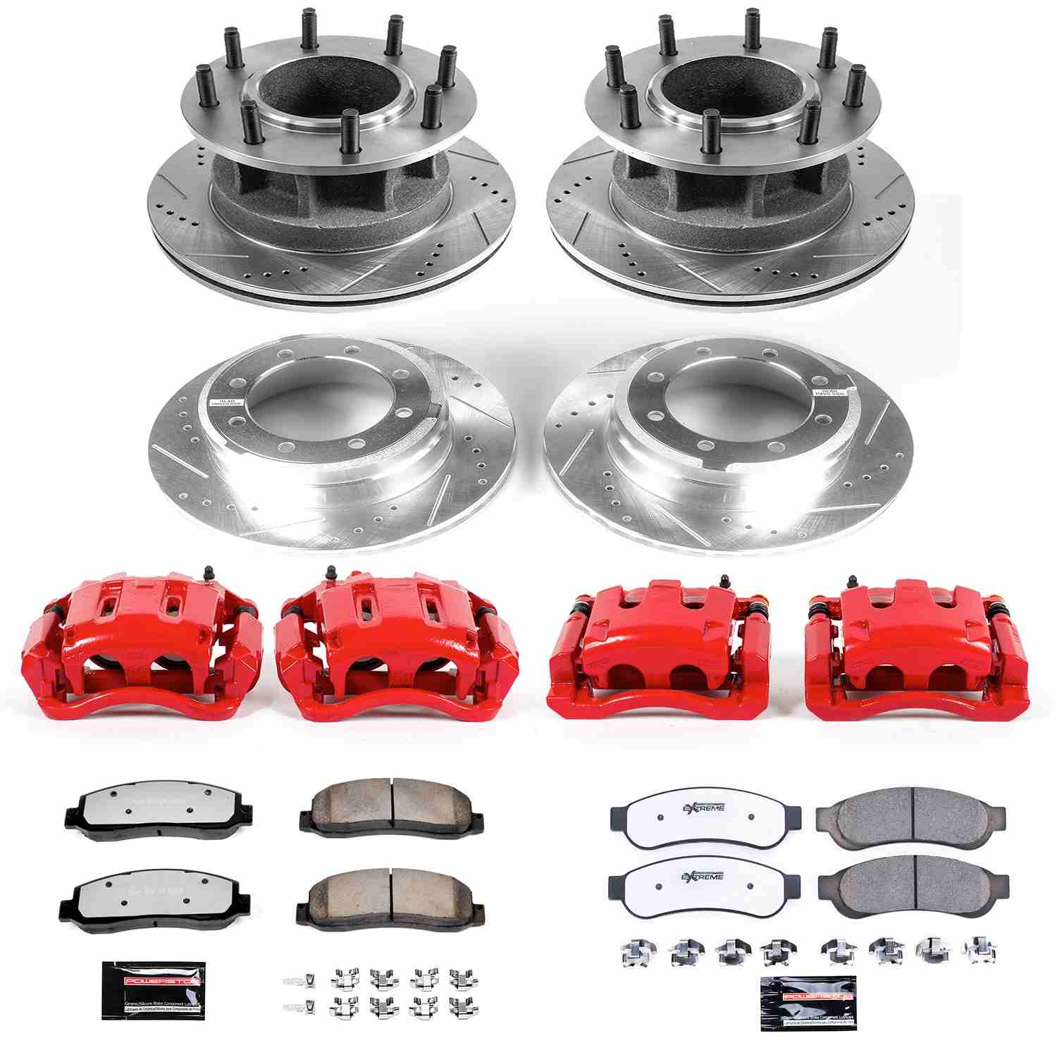 Power Stop 10-11 Ford F-350 Super Duty Front & Rear Z36 Truck & Tow Kit w/Calipers