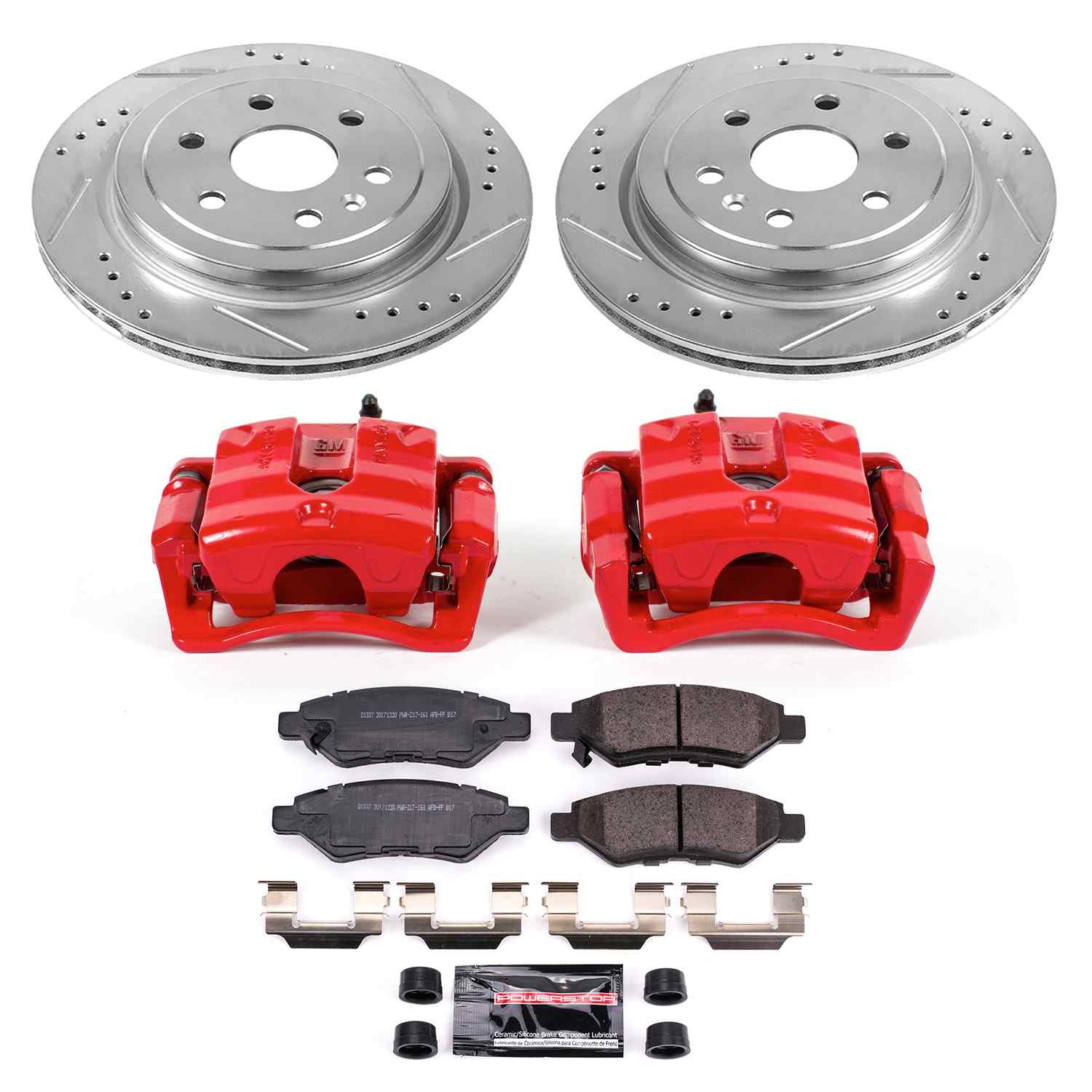 Power Stop 12-16 Cadillac SRX Rear Z23 Evolution Sport Brake Kit w/Calipers