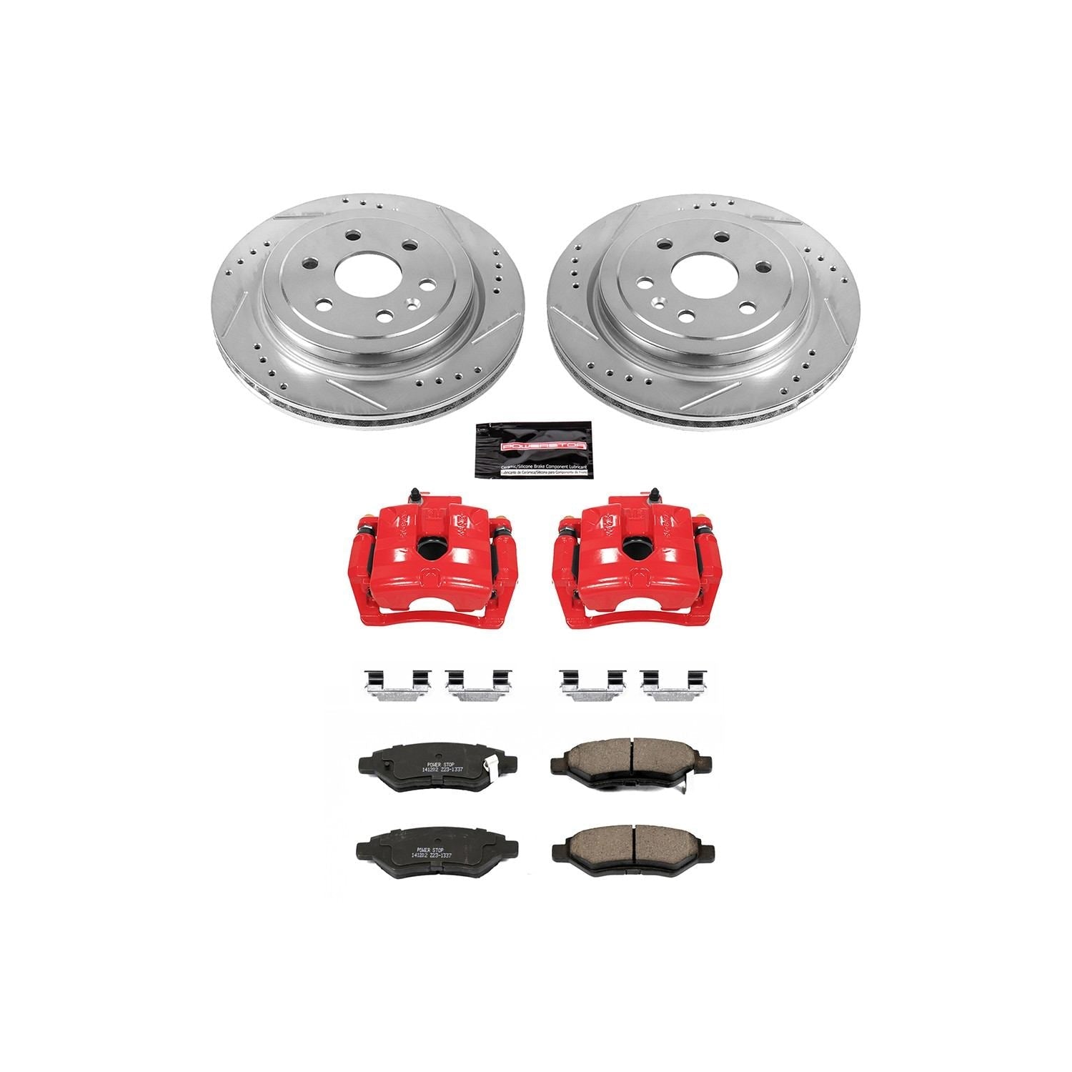 Power Stop 10-11 Cadillac SRX Rear Z23 Evolution Sport Brake Kit w/Calipers