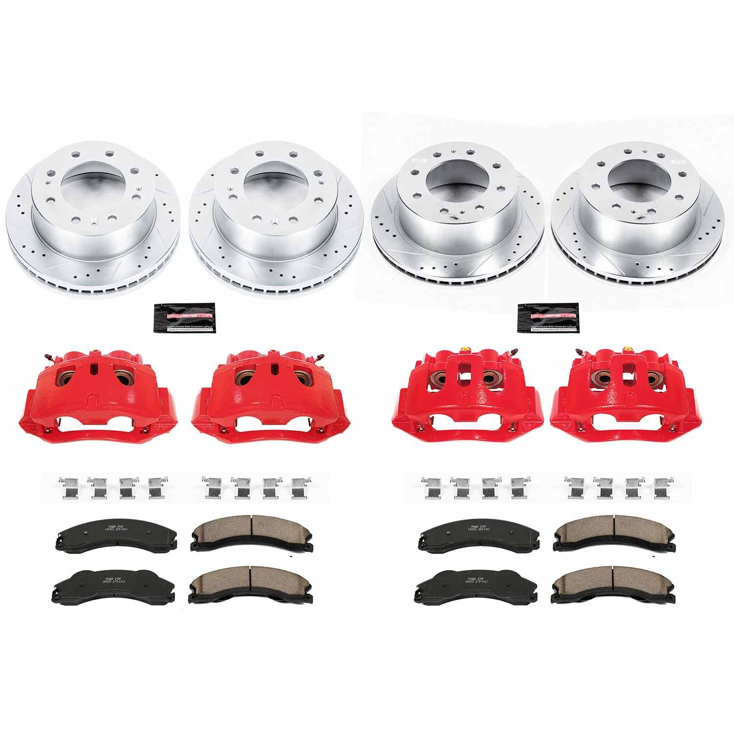 Power Stop 2011 Chevrolet Silverado 2500 HD Front & Rear Z23 Evolution Kit w/Cals