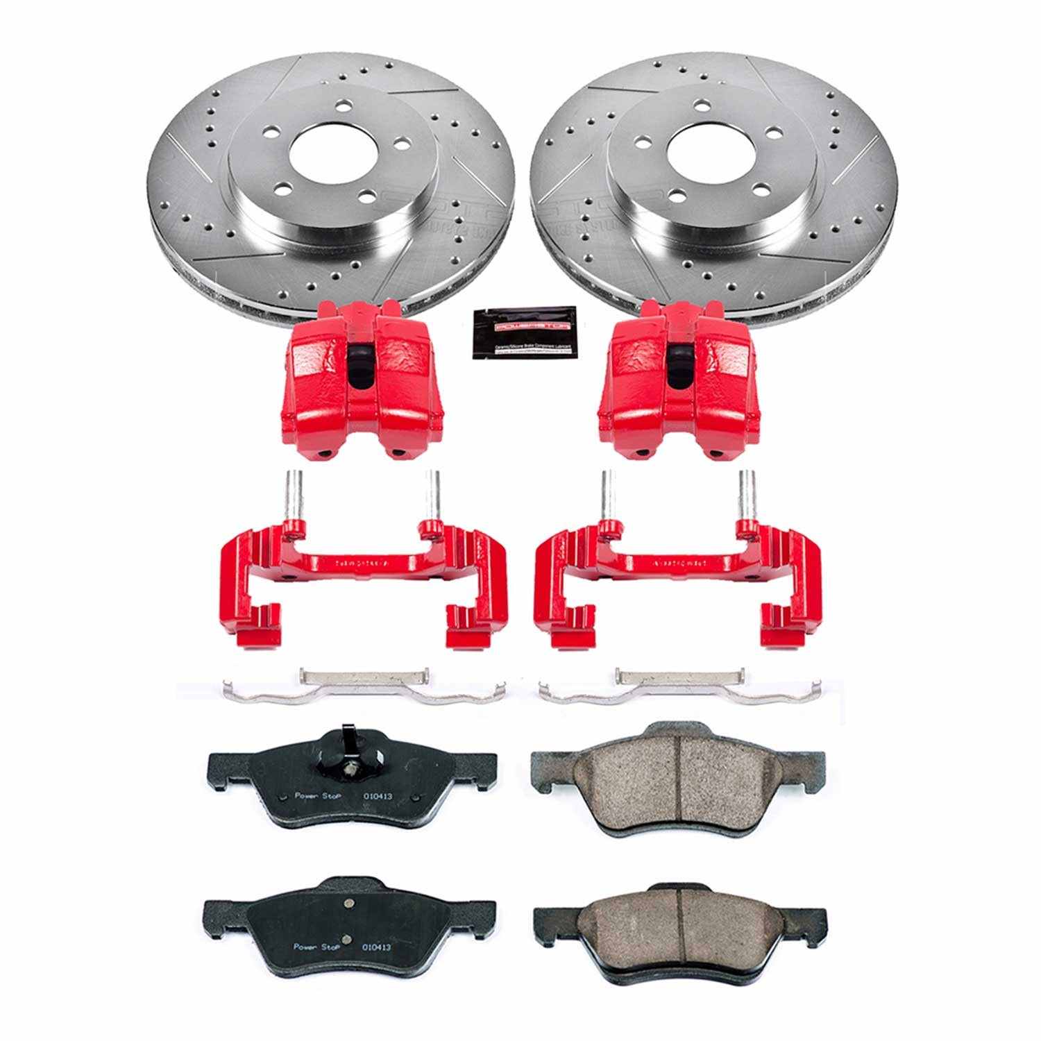 Power Stop 10-12 Ford Escape Front Z23 Evolution Sport Brake Kit w/Calipers