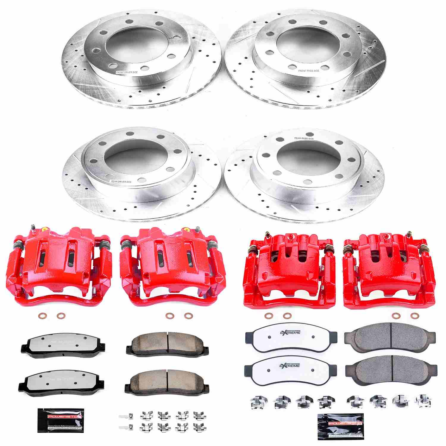 Power Stop 2010 Ford F-350 Super Duty Front & Rear Z36 Truck & Tow Kit w/Calipers