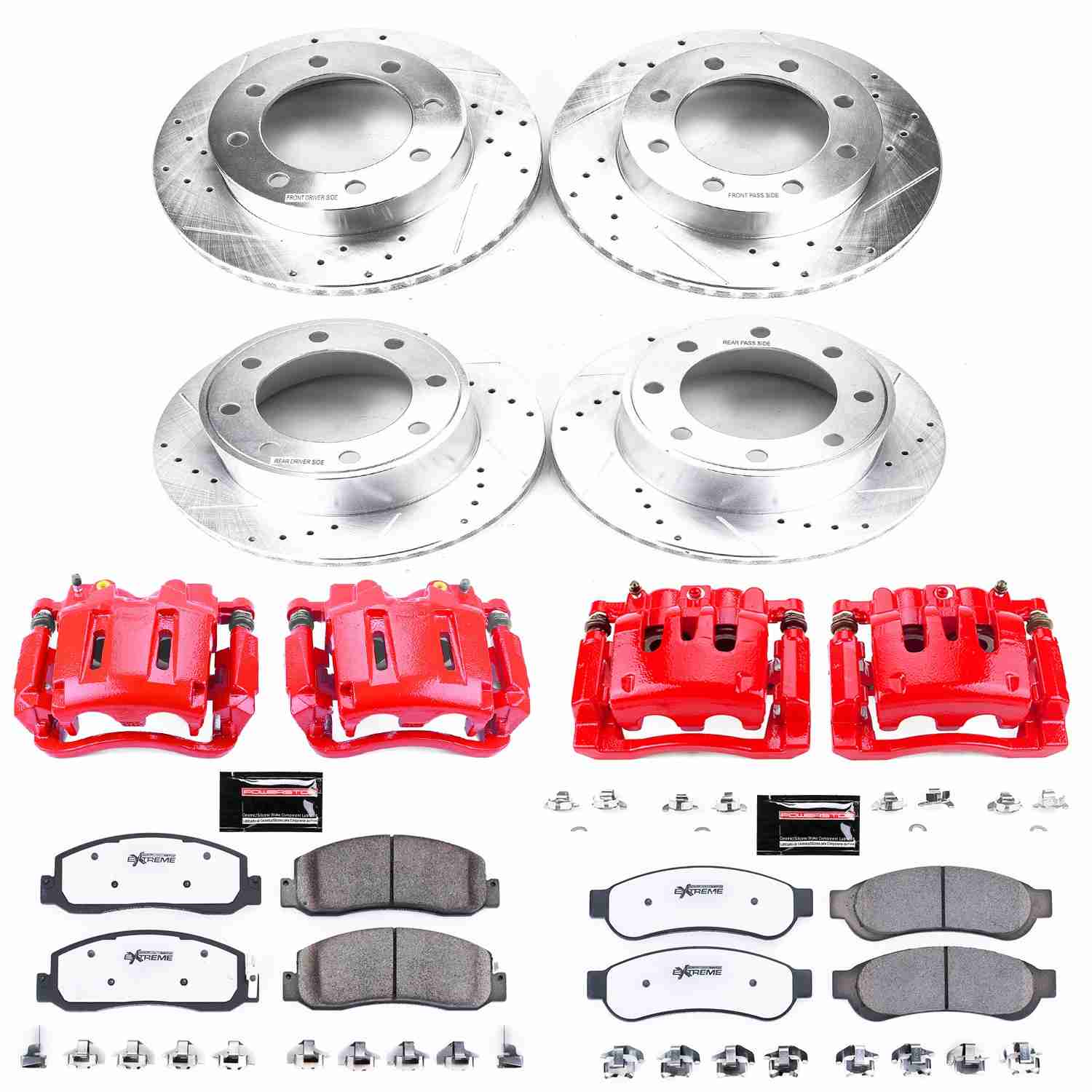 Power Stop 10-11 Ford F-250 Super Duty Front & Rear Z36 Truck & Tow Kit w/Calipers