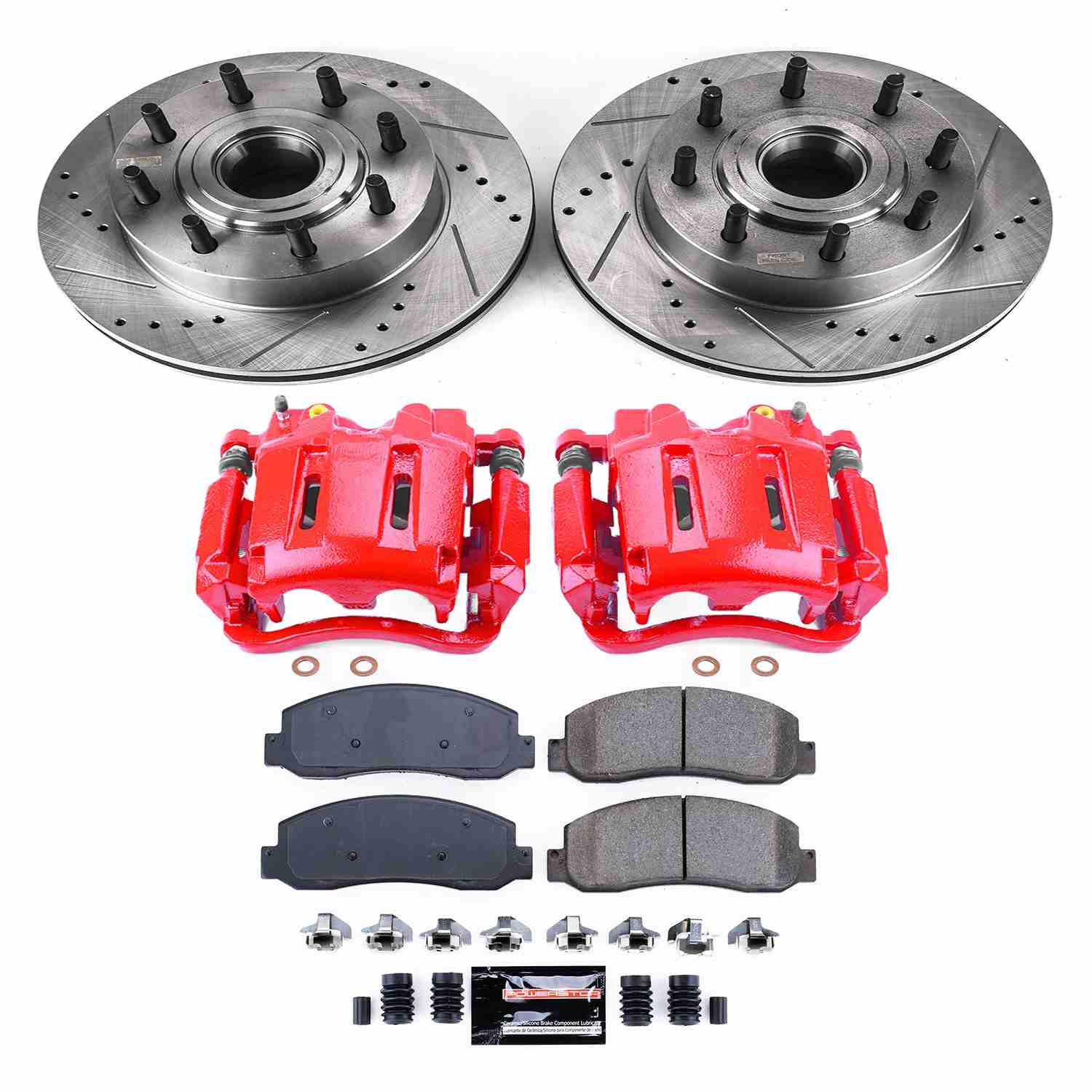Power Stop 07-08 Ford F-250 Super Duty Front Z23 Evolution Kit w/Cals
