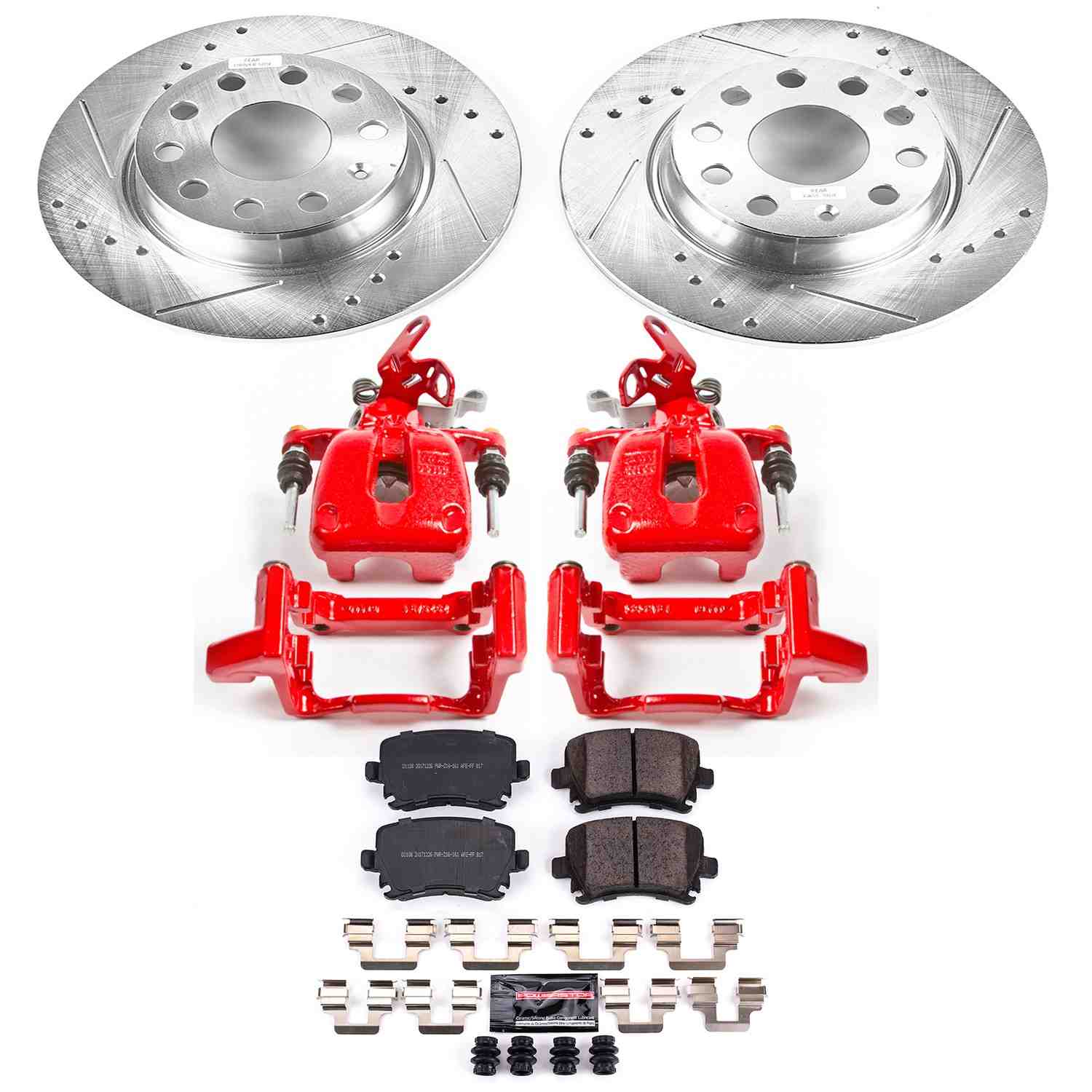 Power Stop 2010 Volkswagen Golf Rear Z23 Evolution Sport Brake Kit w/Calipers