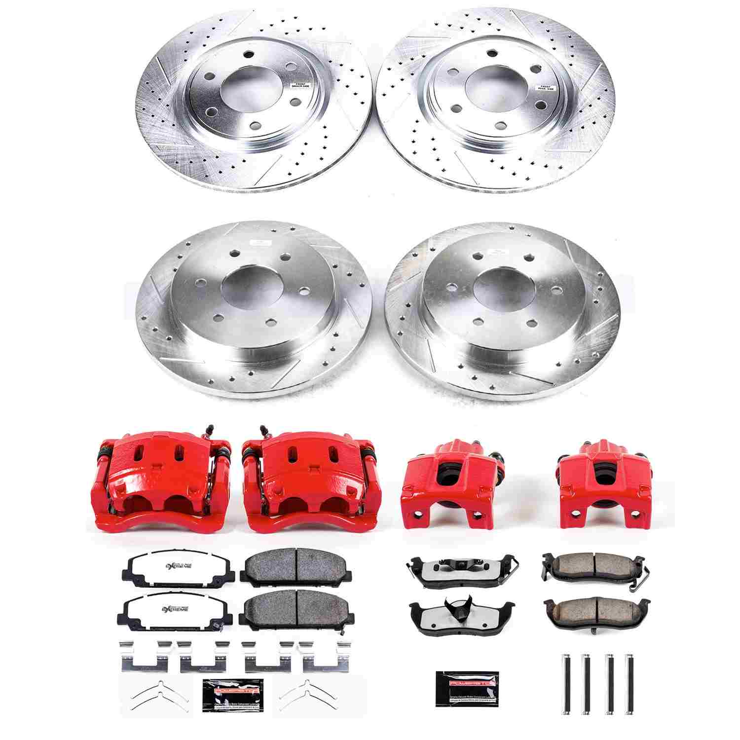 Power Stop 12-15 Nissan Armada Front and Rear Z36 Truck & Tow Kit w/Calipers