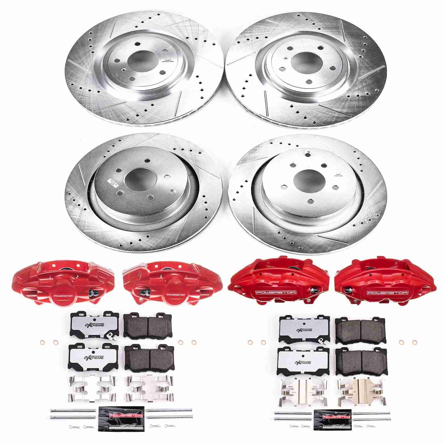 Power Stop 2014 INFINITI QX70 Front and Rear Z26 Street Kit w/Cals