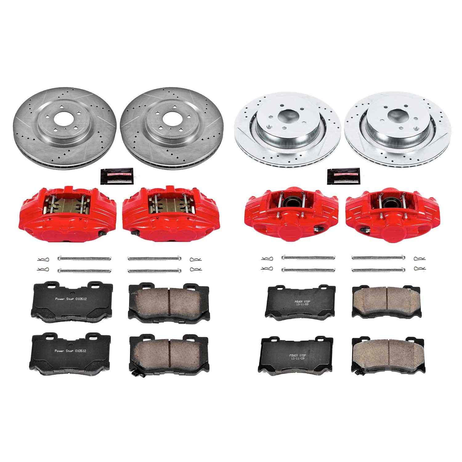Power Stop 09-13 Infiniti FX50 Front & Rear Z23 Evolution Sport Brake Kit w/Calipers