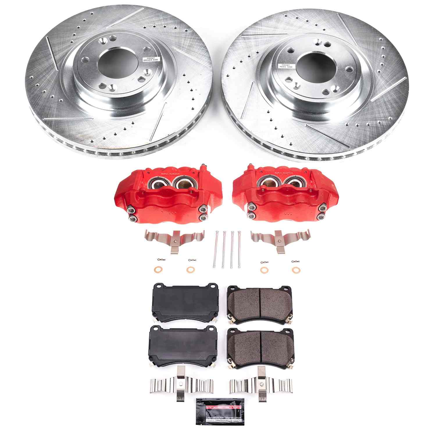 Power Stop 09-14 Hyundai Genesis Front Z23 Evolution Sport Brake Kit w/Calipers
